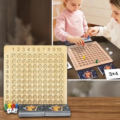 Jogo de Tabuleiro em Madeira para Multiplicar | FUNMATH
